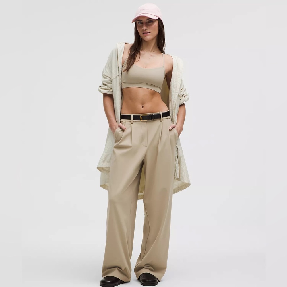 lululemon athletica Beige Wide-Leg Trousers